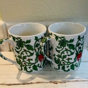 2 Williams Sonoma Christmas ceramic mugs